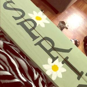 Spring porch leaner sign